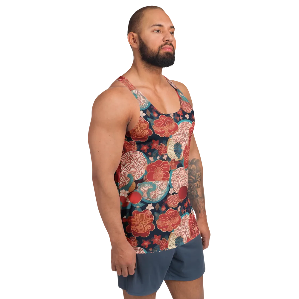 Jade Garden Cipher on Men's Tank Top — Right Front