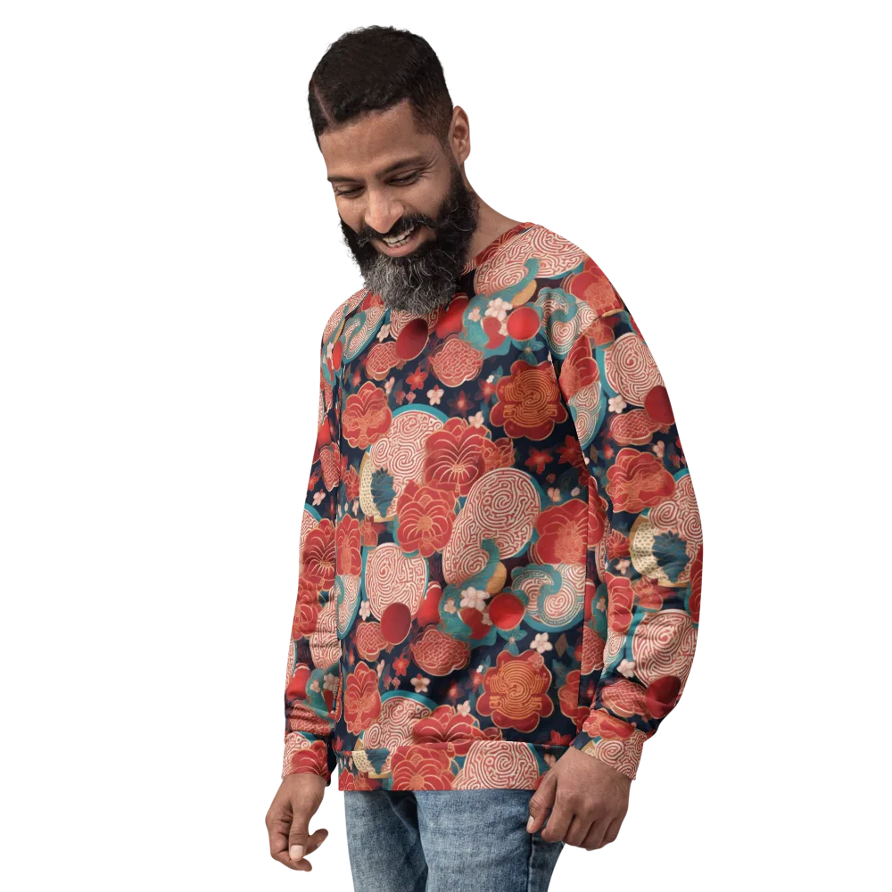 Jade Garden Cipher on Sweatshirt — Left Front
