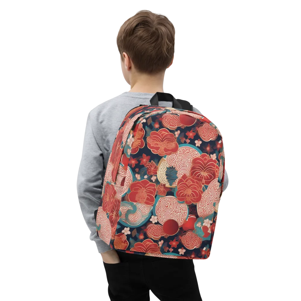 Jade Garden Cipher on Minimalist Backpack — Zoomed-in