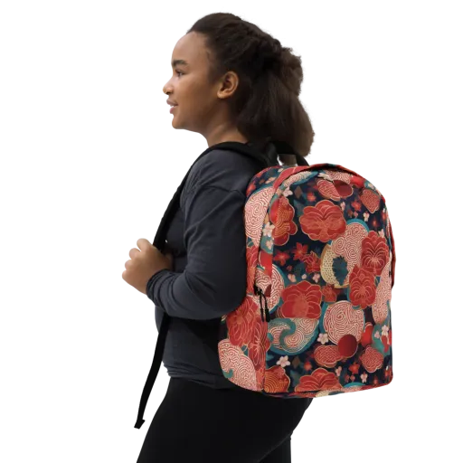 Jade Garden Cipher on a Minimalist Backpack