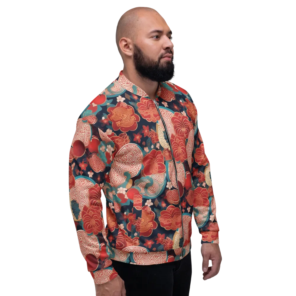 Jade Garden Cipher on Bomber Jacket — Right