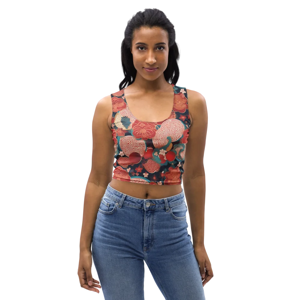 Jade Garden Cipher on Crop Top — Front