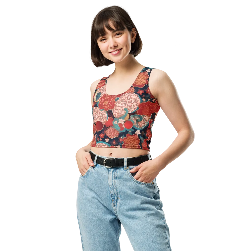 Jade Garden Cipher on Crop Top — Front