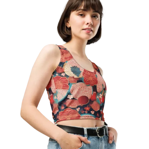 Jade Garden Cipher on a Crop Top