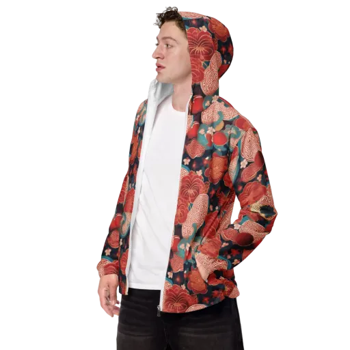 Jade Garden Cipher on a Men's Windbreaker