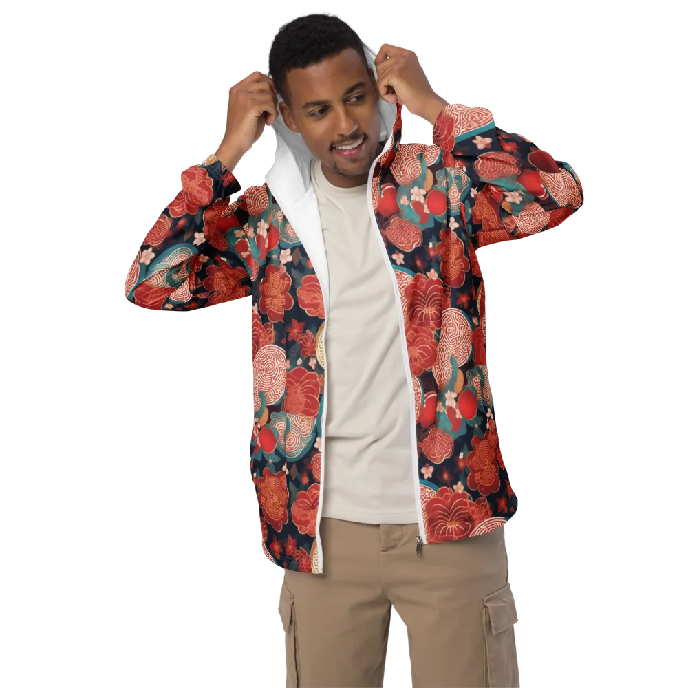Jade Garden Cipher on Men's Windbreaker — Front
