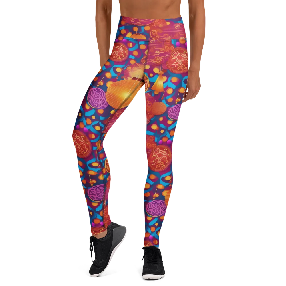 Lantern Carnival on Yoga Leggings — Front