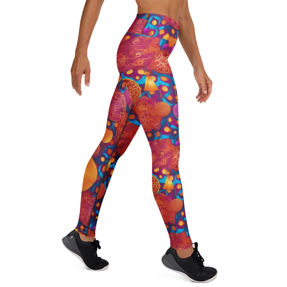 Lantern Carnival on Yoga Leggings — Right