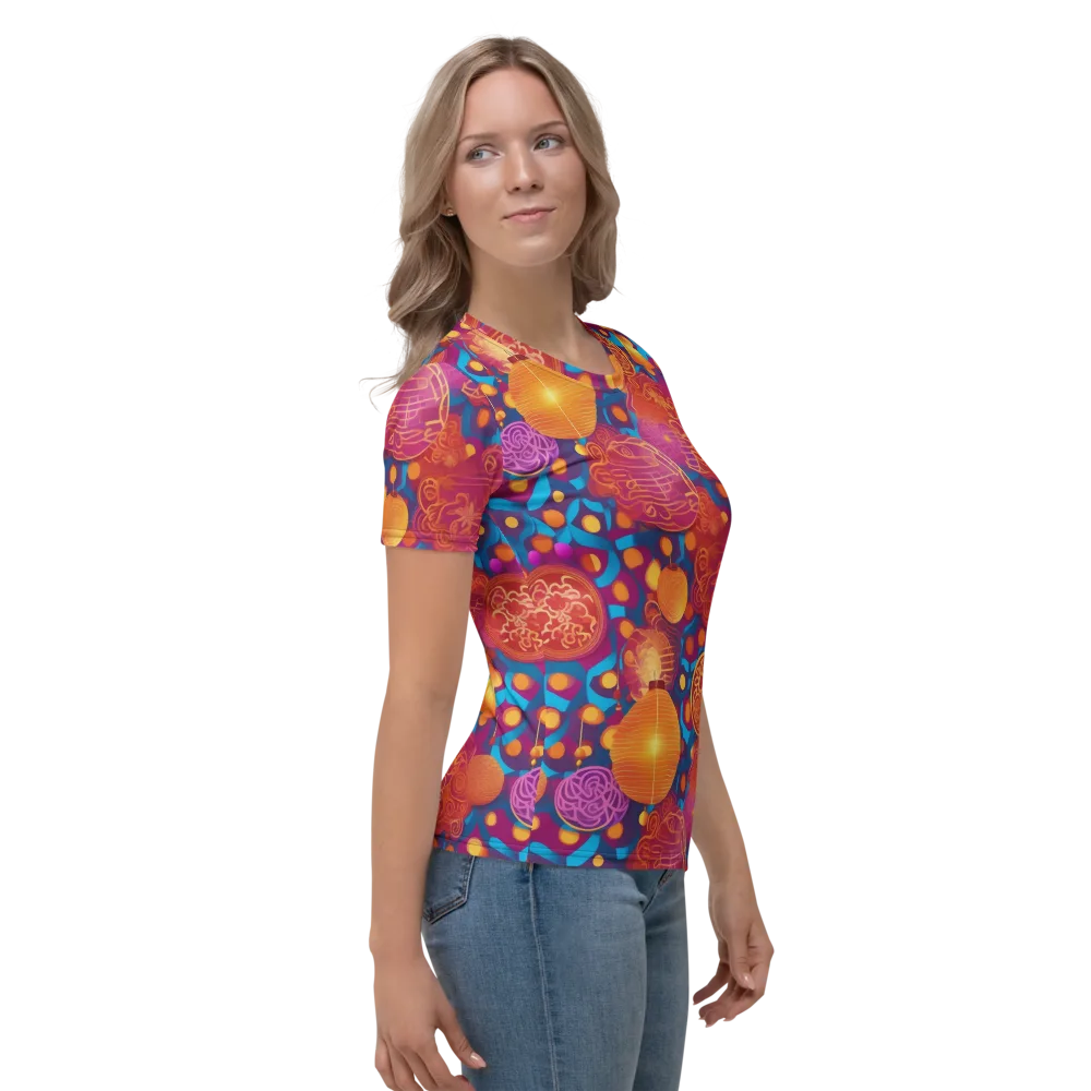 Lantern Carnival on Women's Crew Neck T-Shirt — Right
