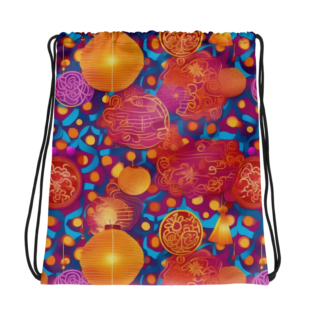 Lantern Carnival on Drawstring Bag — Photo