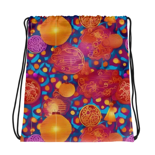 Lantern Carnival on a Drawstring Bag