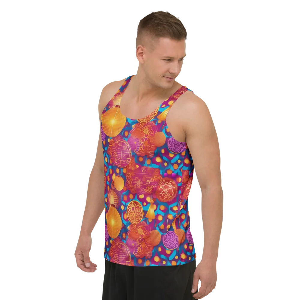 Lantern Carnival on Men's Tank Top — Left Front