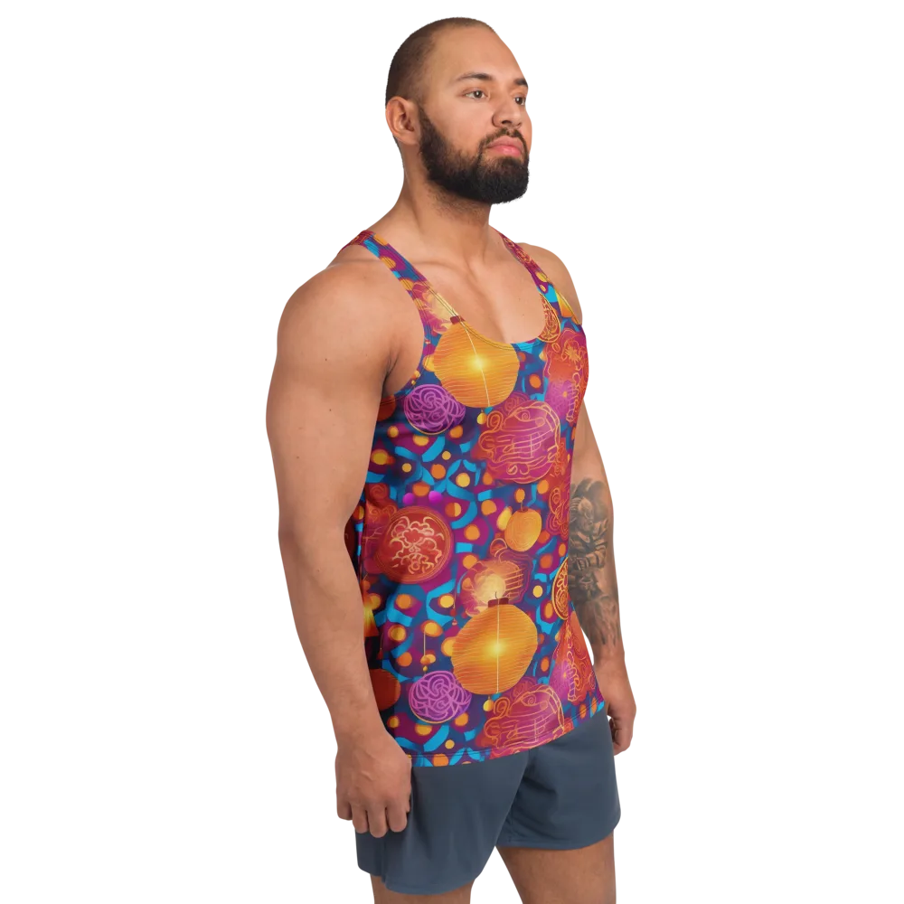 Lantern Carnival on Men's Tank Top — Right Front
