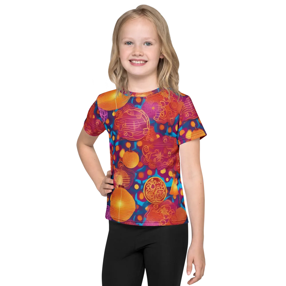 Lantern Carnival on Kids Crew Neck T-Shirt — Front
