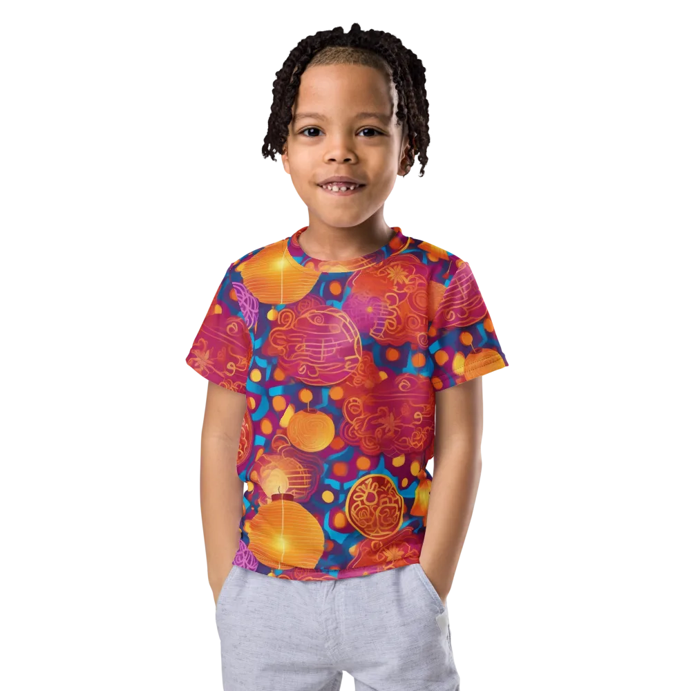 Lantern Carnival on Kids Crew Neck T-Shirt — Front