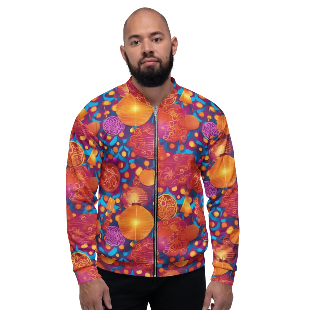 Lantern Carnival on Bomber Jacket — Front