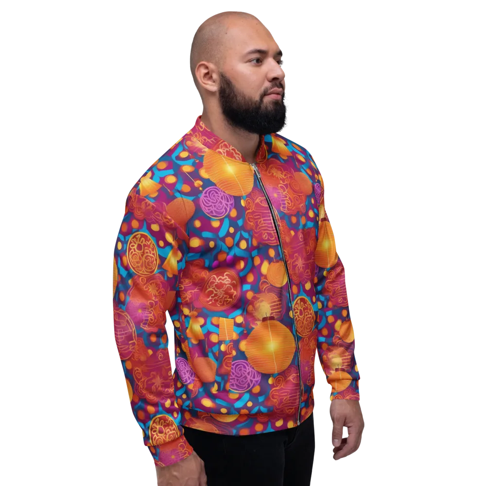 Lantern Carnival on Bomber Jacket — Right