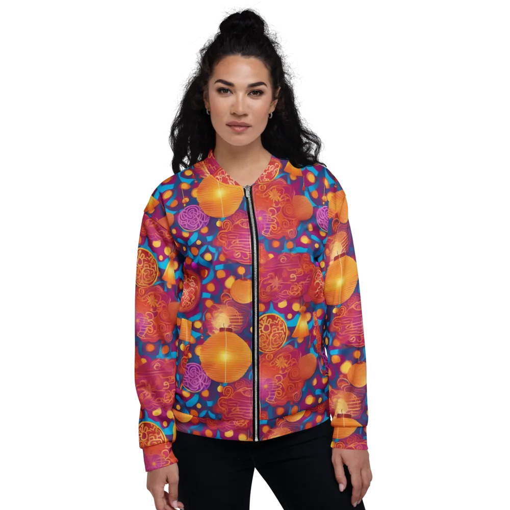 Lantern Carnival on Bomber Jacket — Front