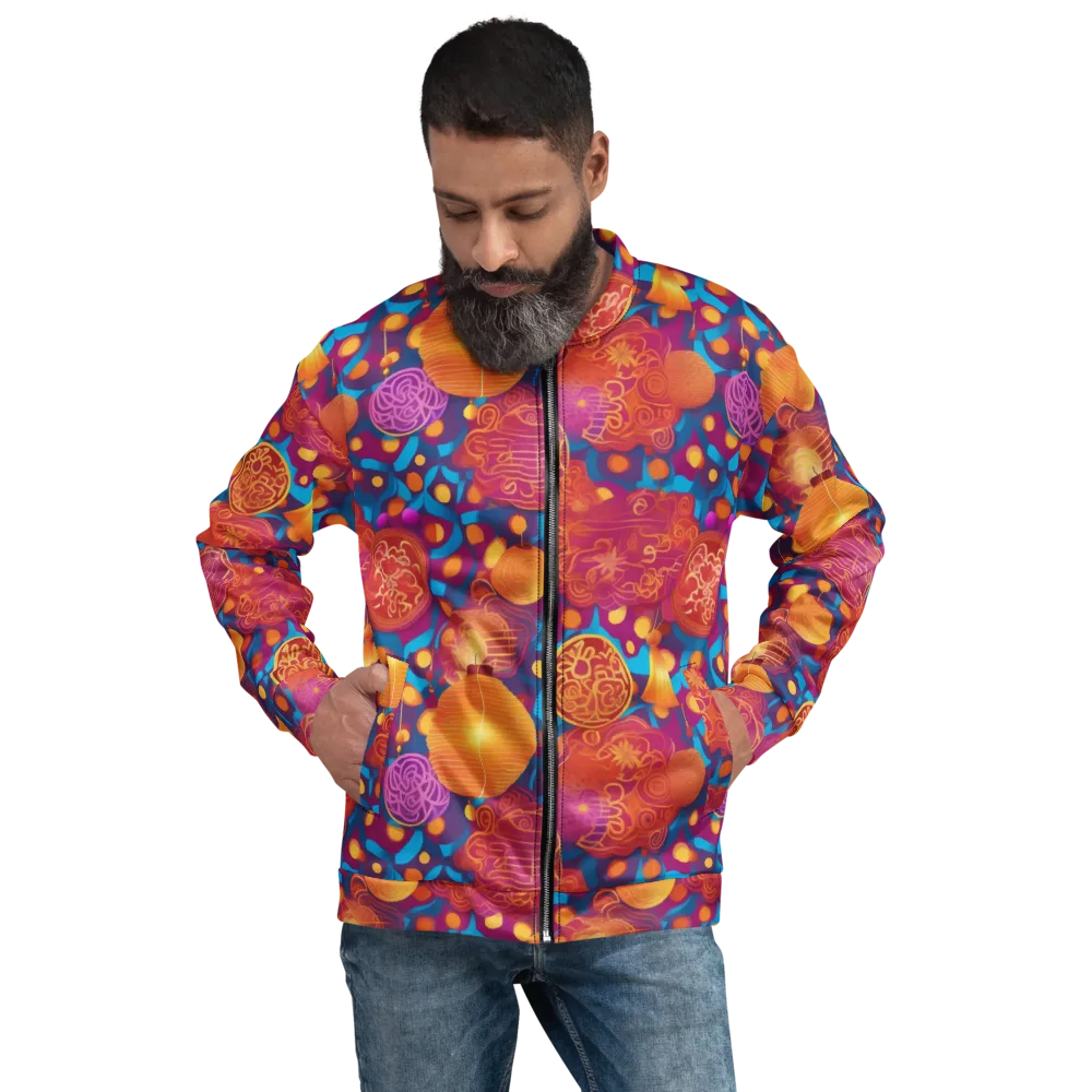 Lantern Carnival on Bomber Jacket — Front