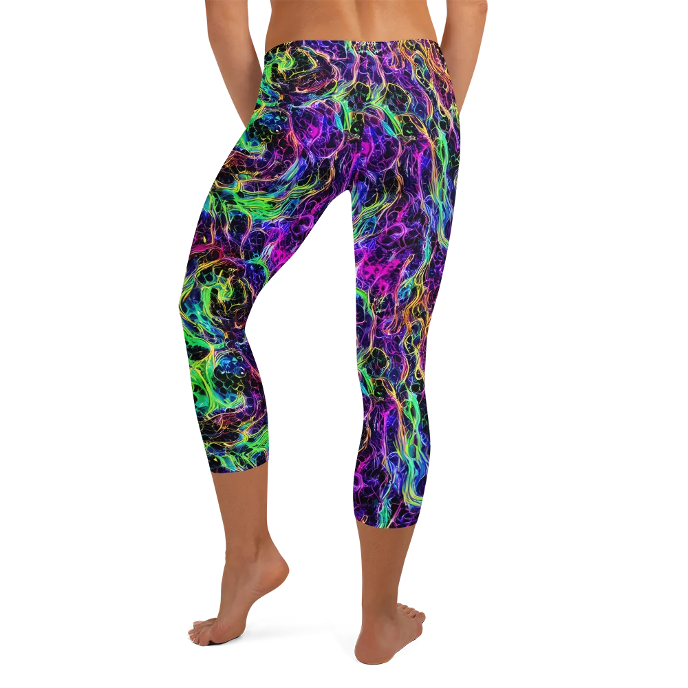 Nightwave Riot on Capri Leggings — Back