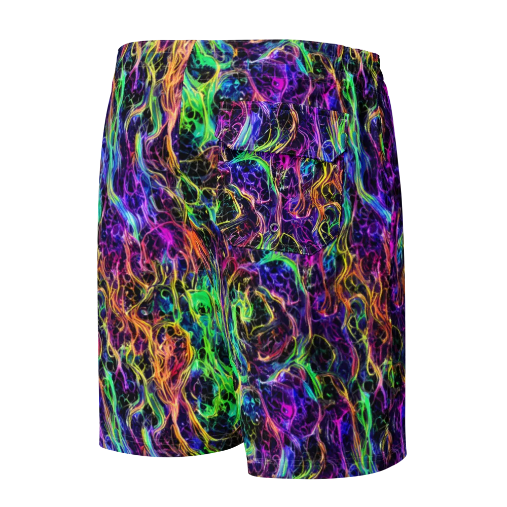 Nightwave Riot on Men's Board Shorts — Back