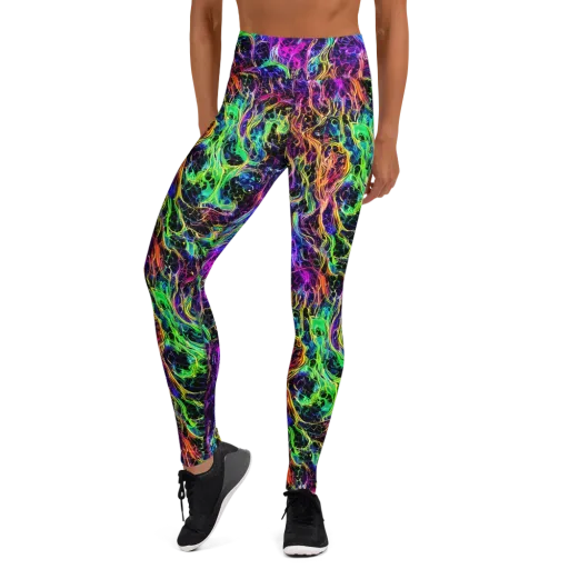 Nightwave Riot on a Yoga Leggings