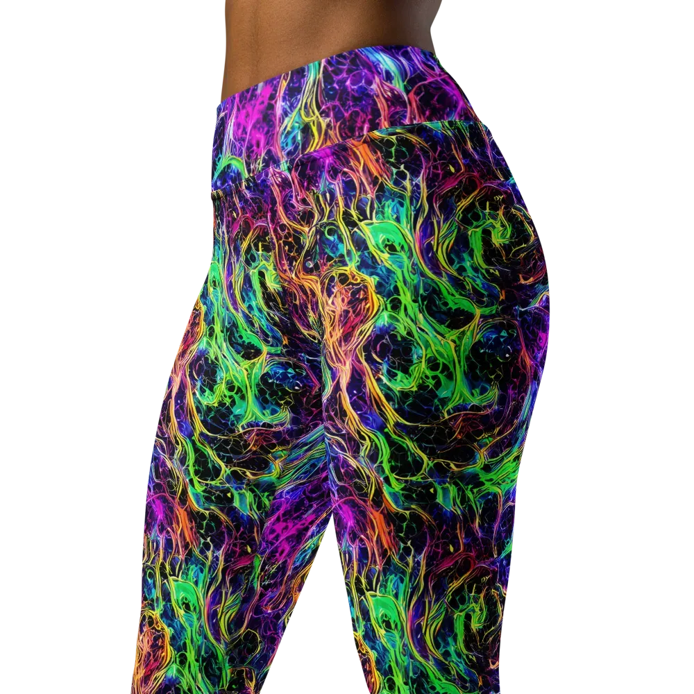 Nightwave Riot on Yoga Leggings — Left Front