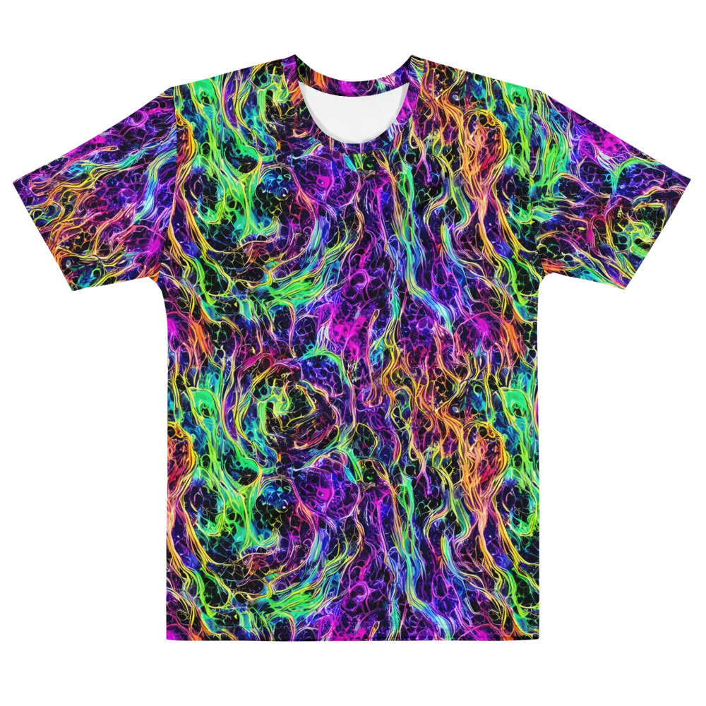 Nightwave Riot on Men's Cotton Crew Neck T-Shirt — Front