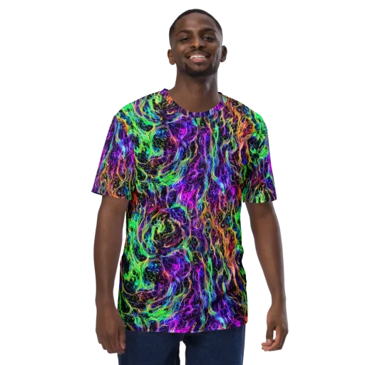 Nightwave Riot on a Men's Crew Neck T-Shirt