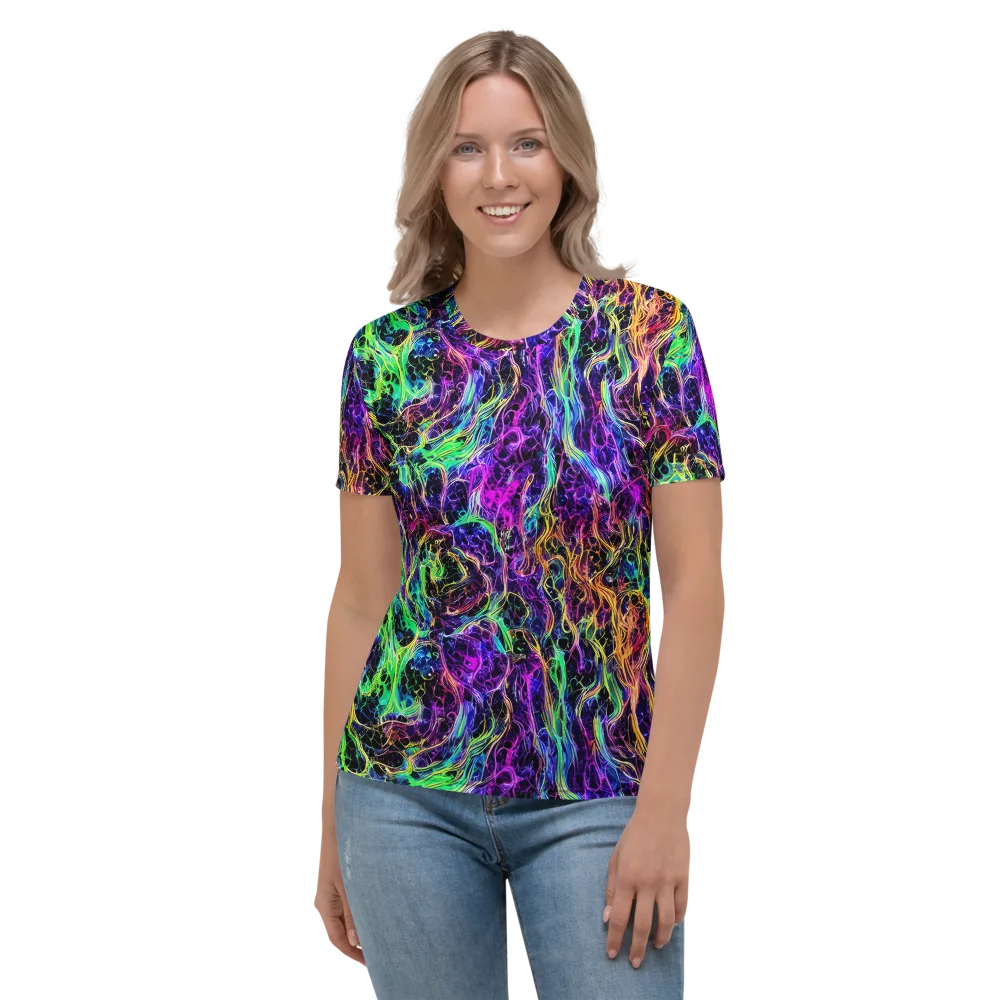 Nightwave Riot on Women's Crew Neck T-Shirt — Front