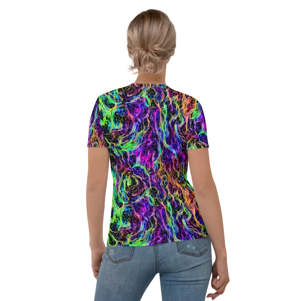 Nightwave Riot on Women's Crew Neck T-Shirt — Back