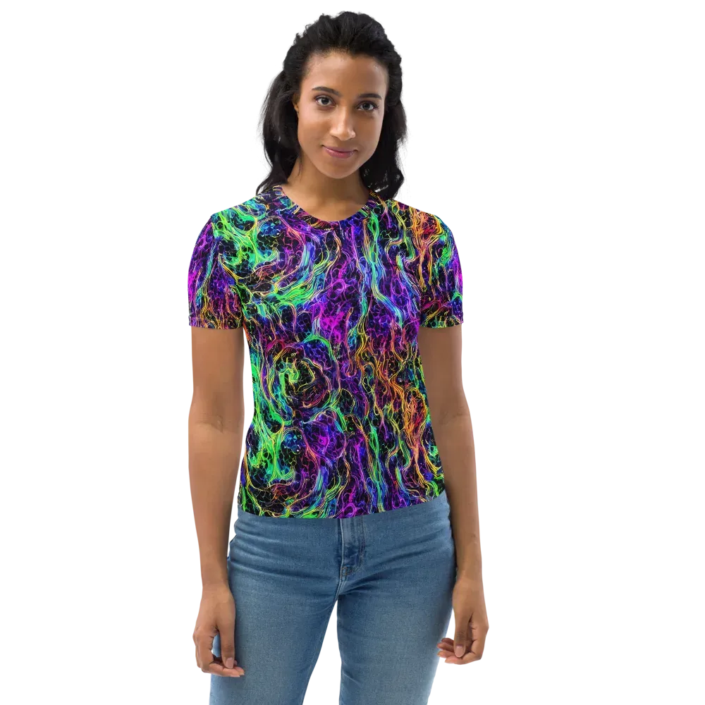 Nightwave Riot on Women's Crew Neck T-Shirt — Front
