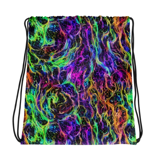 Nightwave Riot on a Drawstring Bag