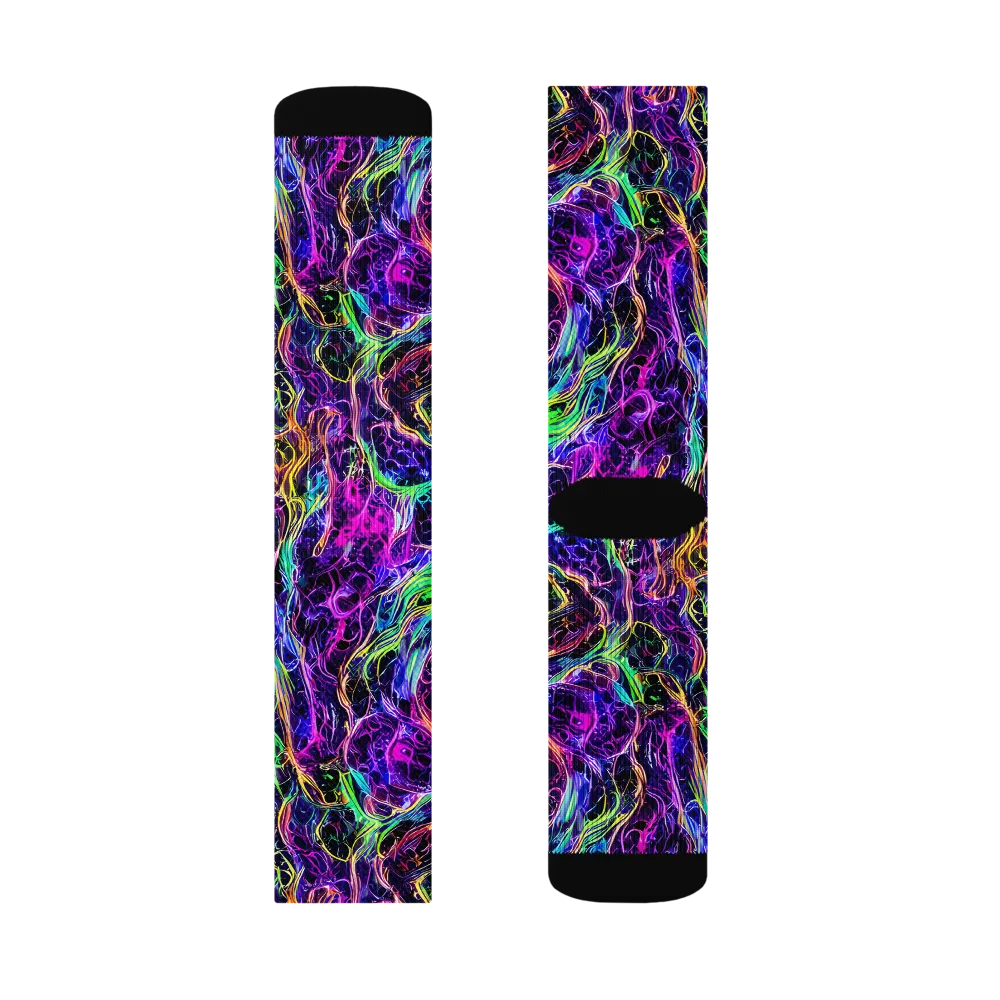 Nightwave Riot on Socks — Left Sock