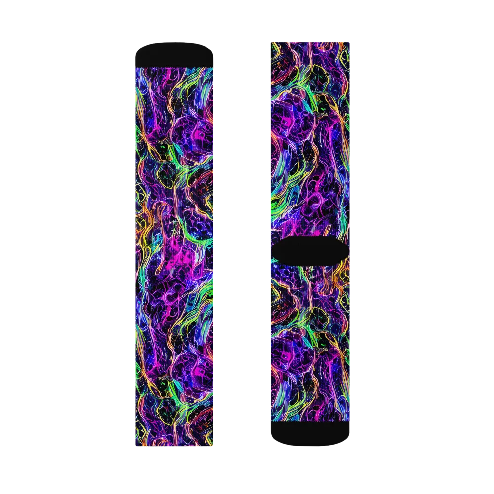 Nightwave Riot on Socks — Right Sock