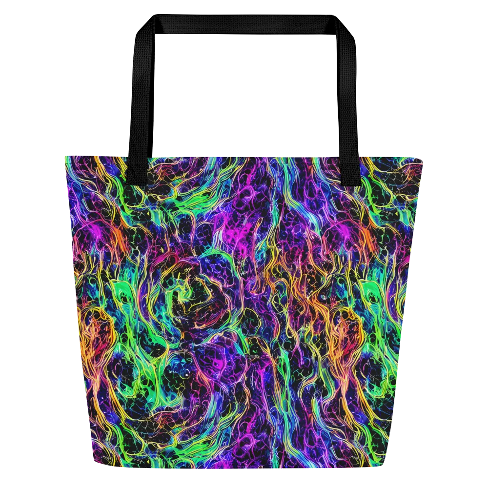 Nightwave Riot on Large Tote Bag W/ Pocket — Front