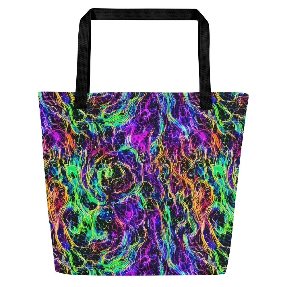 Nightwave Riot on Large Tote Bag W/ Pocket — Front