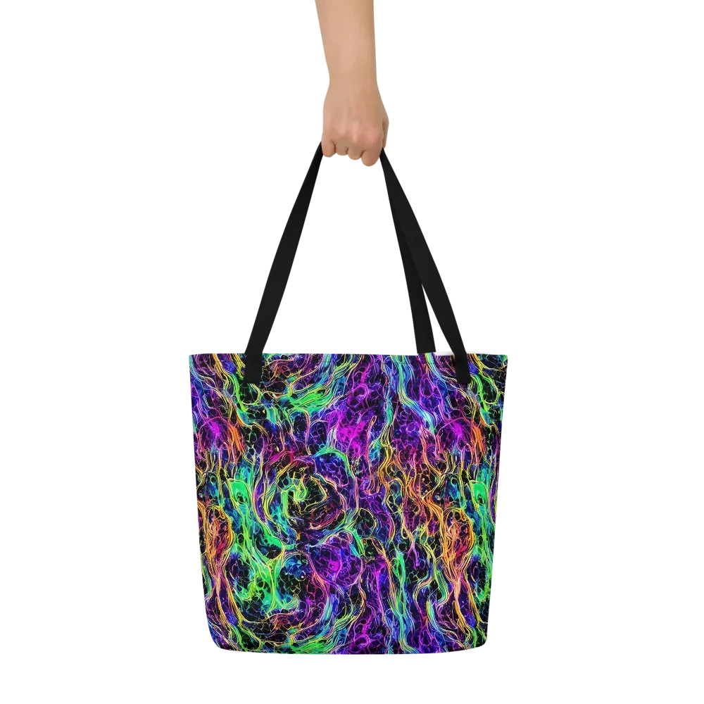 Nightwave Riot on Large Tote Bag W/ Pocket — Front