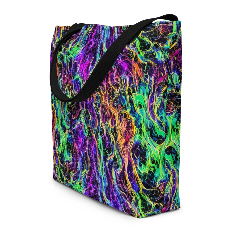 Nightwave Riot on Large Tote Bag W/ Pocket — Front