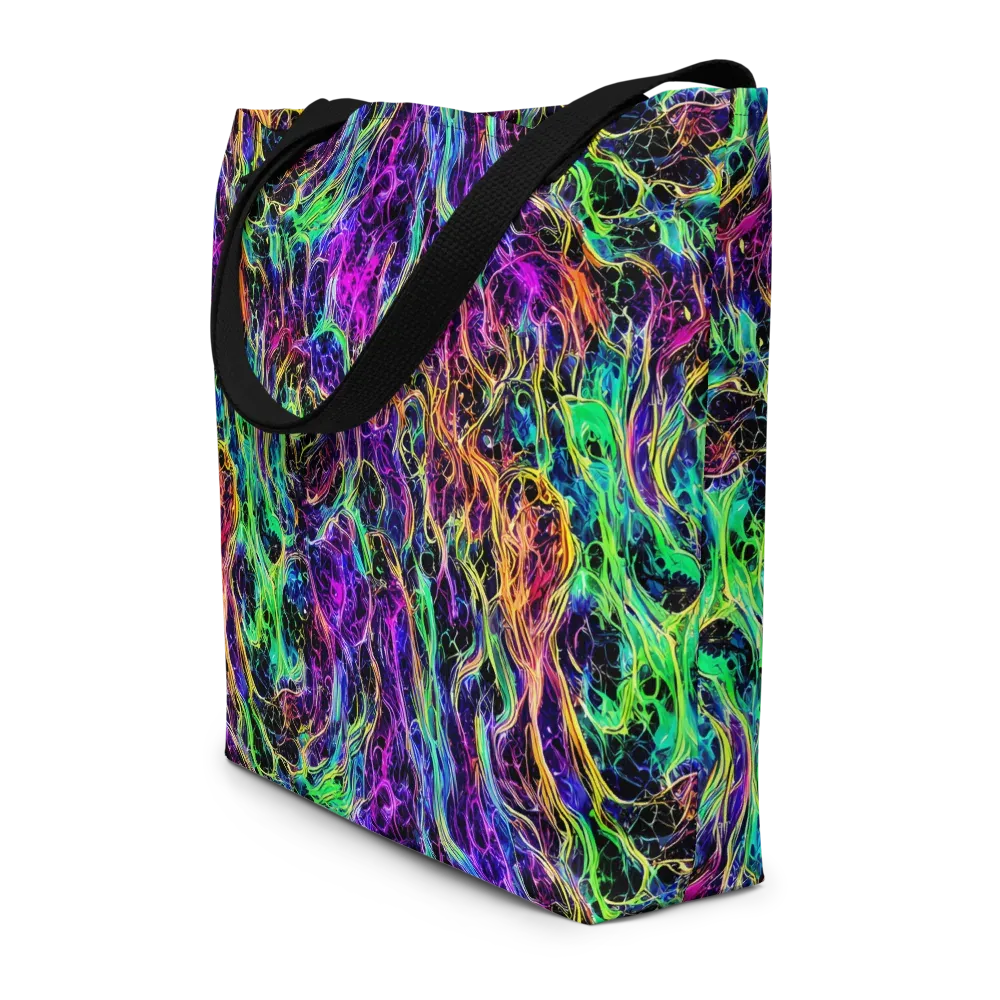 Nightwave Riot on Large Tote Bag W/ Pocket — Front