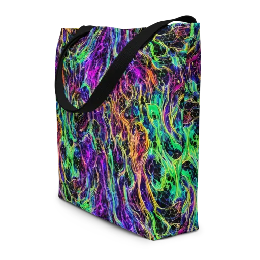 Nightwave Riot on a Large Tote Bag W/ Pocket
