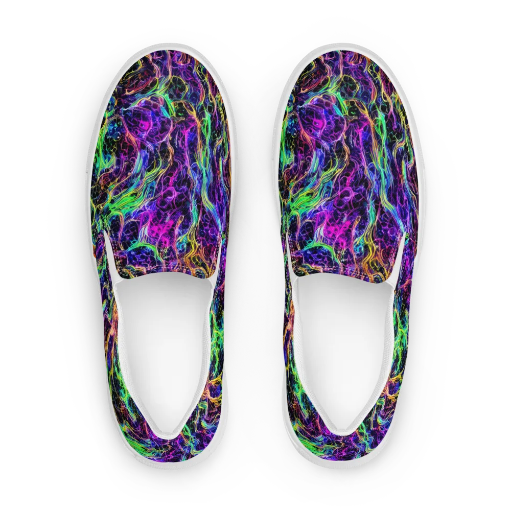 Nightwave Riot on Women's Slip-On Canvas Shoes — Front
