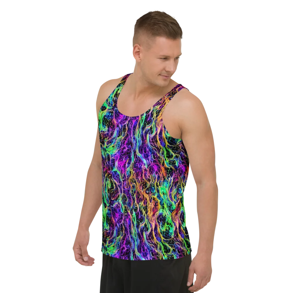 Nightwave Riot on Men's Tank Top — Left Front