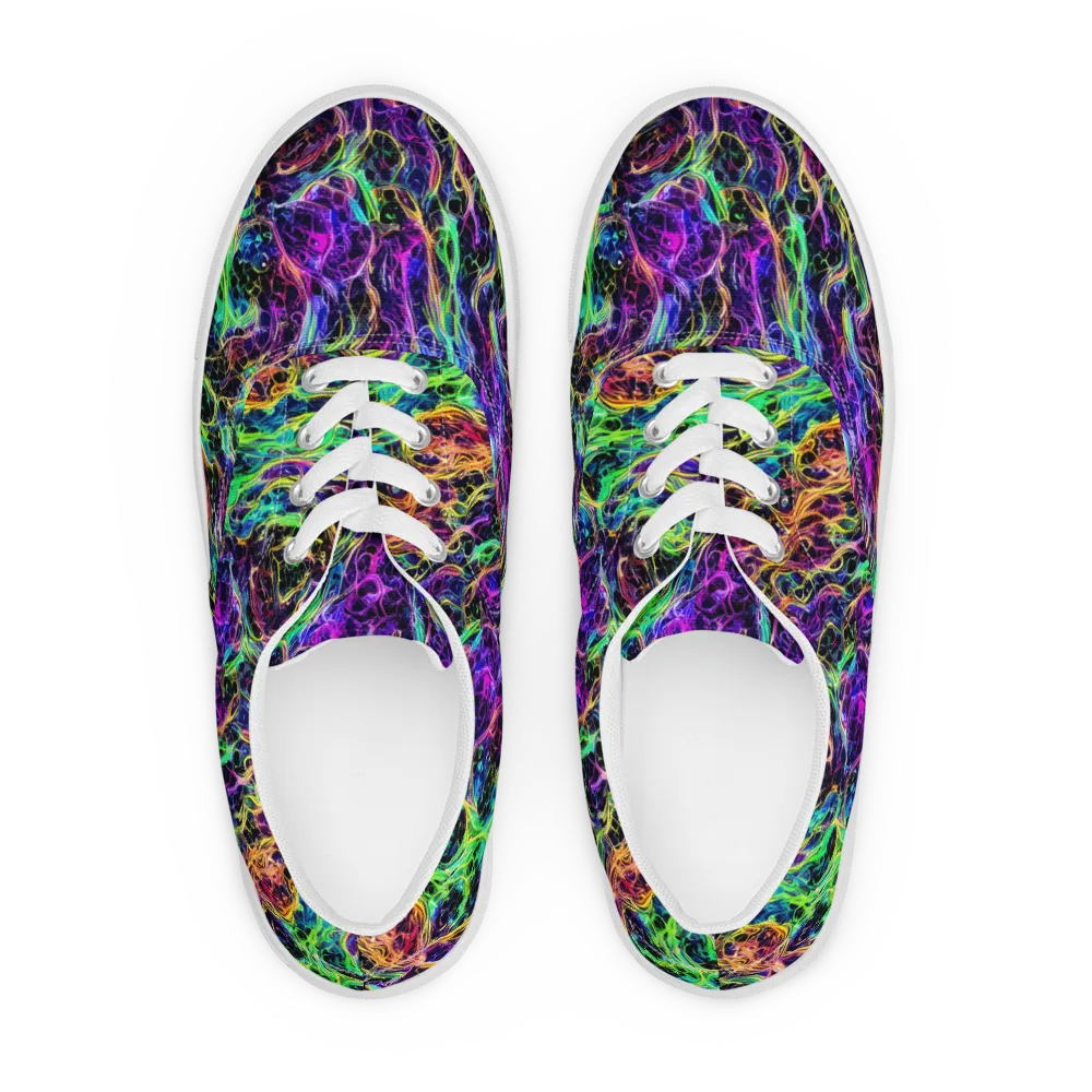 Nightwave Riot on Men's Lace-Up Canvas Shoes — Front