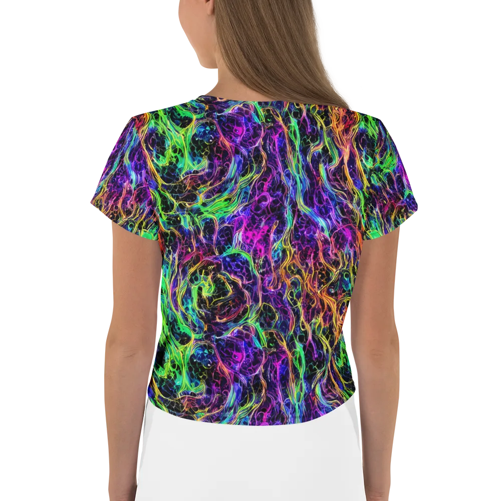 Nightwave Riot on Crop Tee — Back