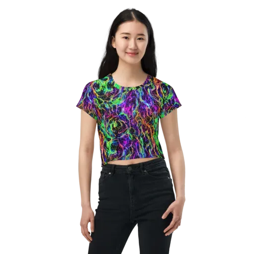 Nightwave Riot on a Crop Tee