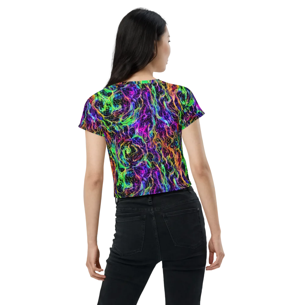 Nightwave Riot on Crop Tee — Back
