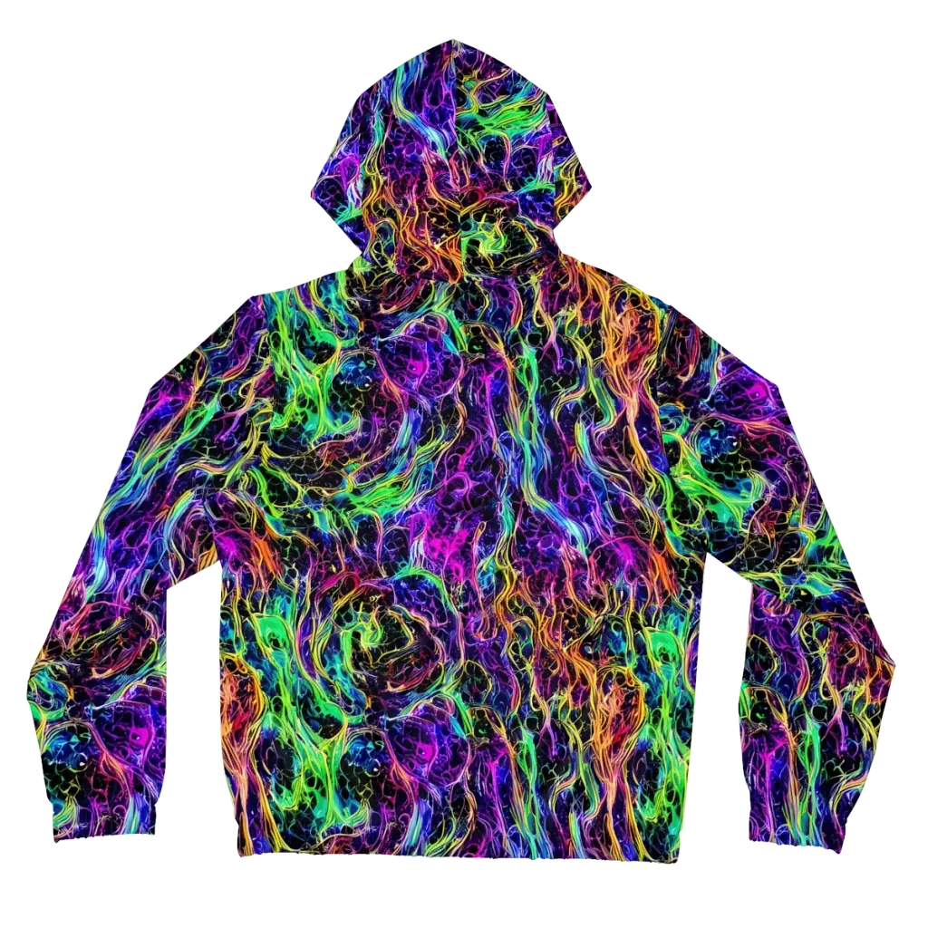 Nightwave Riot on Women's Full-Zip Hoodie — Back