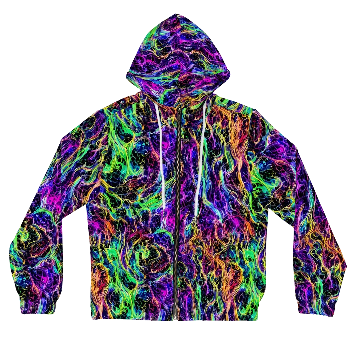 Nightwave Riot on Women's Full-Zip Hoodie — Front