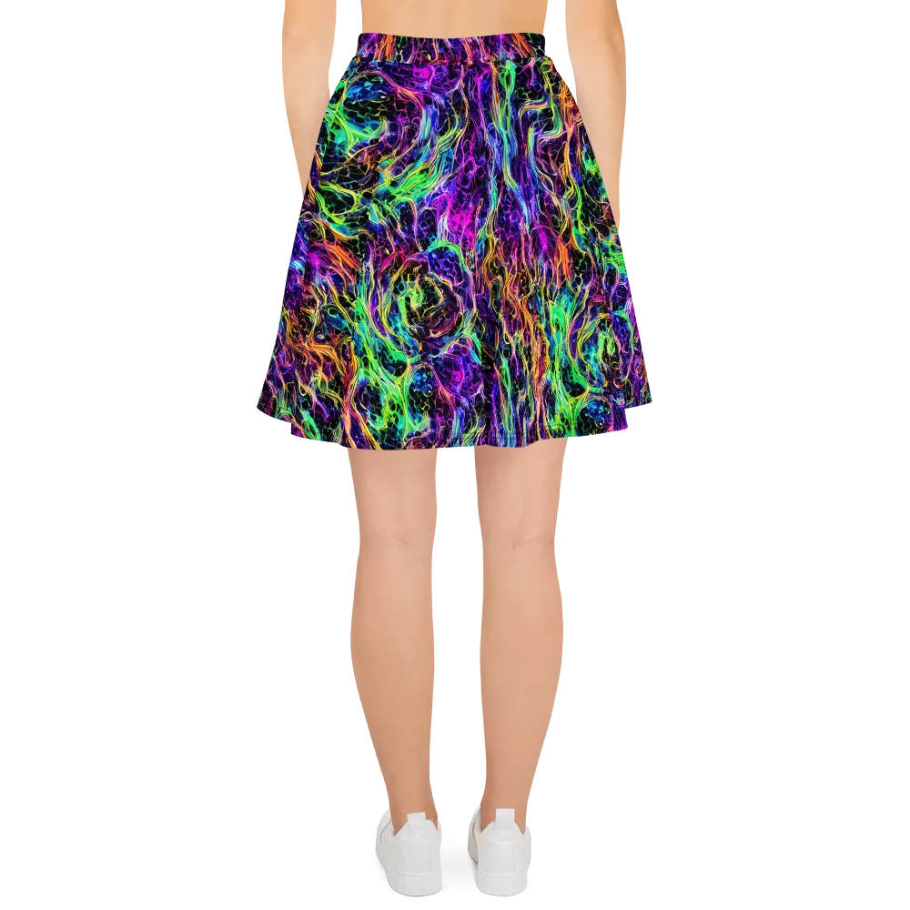 Nightwave Riot on Skater Skirt — Back